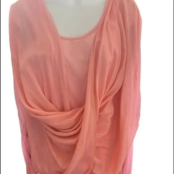 Sage Creamy Orange Sherbet Resort Top and Matching Tank ML Wedding Guest Date - Picture 1 of 7